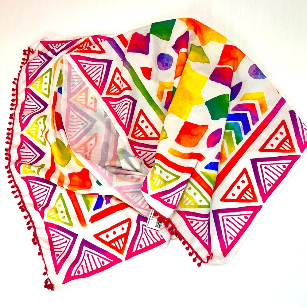 EUC Lush Cosmetics Scarf, Wrap, Gift Wrap, Tapestry Bright and Colorful
